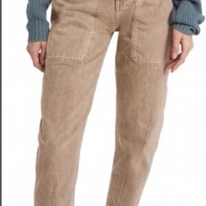 Veronica Beard Tan Boyfriend Jeans